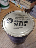 Vtg Kendall Non Detergent SAE 30 Motor Oil 1 Quart Cardboard Can