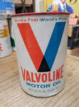 Vtg Valvoline SAE 30 Motor Oil 1 Qt Cardboard Can World's First World's Finest