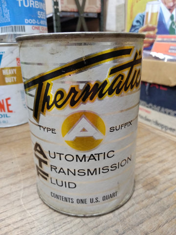 Vtg Thermatic Type A Automatic Transmission Fluid 1 Qt Cardboard Can