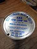 Vtg Valvoline SAE 10W 20W 40 All Climate HD Gas Station 1 Qt Cardboard Oil Can