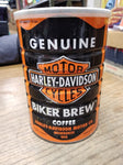 Vtg Genuine Harley Davidson Motor Cycle Biker Brew Coffee Can 13 Oz Empty Man Ca
