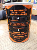 Vtg Genuine Harley Davidson Motor Cycle Biker Brew Coffee Can 13 Oz Empty Man Ca