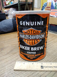 Vtg Genuine Harley Davidson Motor Cycle Biker Brew Coffee Can 13 Oz Empty Man Ca