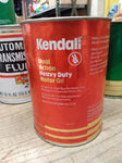 Vtg Kendall Dual Action HD Motor Oil SAE 20W 20 Gas Station 1 Qt Cardboard Can
