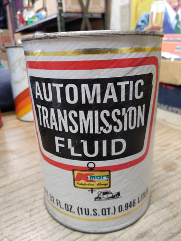 Vtg KMart Dexron Automatic Transmission Fluid Gas Station 1 Qt Cardboard Can