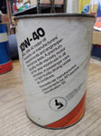 Vtg Hills Motor Oil 10W 40 All Weather Gas Station Man Cave 1 Qt Cardboard Can