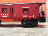 Vtg O Gauge Lionel Trains AT&SF 6517 Bay Window Caboose Illuminated Original Box