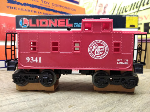 Vtg Lionel Train O Gauge Atlantic Coast Line Square Window 9341 Caboose w/Box