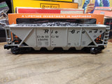 Vtg Lionel Train O Gauge 15076 D&RGW Rio Grande Open Coal Quad Hopper Car w/Box!