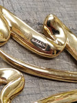 Vtg 2 Piece Jewelry Brooch Pin Lot Crown Trifari and Trifari Gold Tone Very Nice