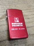 Vtg BROWN & BIGELOW Berger Paints Aluminum Cigarette Lighter Looks Good!