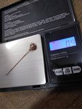 Vtg 14K Yellow Gold Victorian Hat Pin Brooch w/Seed Pearl Black Enamel 0.9 Grams