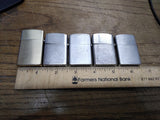 Vtg 5 Piece Cigarette Lighter Lot Omega Mastercraft LDL Windette Small Slim Size
