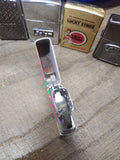 Vtg Unfired 1996 Zippo Cigarette Lighter Joe Camel Flower Power Broken Seal wTin