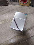 Vtg Unfired 1997 Zippo Jigged 3 D Design Emblem Cigarette Lighter Polished Chrom