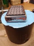 Vtg Unfired 1997 Zippo Jigged 3 D Design Emblem Cigarette Lighter Polished Chrom