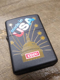 Vtg Unfired 1997 Zippo Made In USA Fireworks Matt Black Cigarette Lighter Minty!