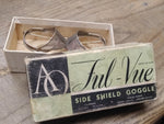 Vtg AO American Optical Ful Vue Side Shield Safety Goggles Steam Punk Orig Box!