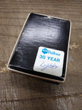 Vtg Unfired 1980 Zippo Slim ALTECH 30 Yr High Polish Cigarette Lighter Box Mint!