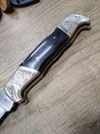 Vtg TAK Folding Pocket Knife Bald Eagle Bolsters 4.5 inch Blade 5 inch Handle