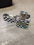 Vtg Unfired 1997 Zippo Smokin Joe's Racing Checkered Flag #23 Cigarette Lighter!