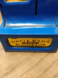 Vtg Uncle Sam's 3 Coin Register Bank Toy Western Stamping Co Japan Working Cond!