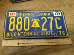 Vtg 1975 1976 Pennsylvania License Plate 880 27C Nice Shape!
