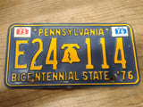 Vtg 1975 1976 Pennsylvania License Plate E24 114 Nice Shape!