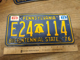 Vtg 1975 1976 Pennsylvania License Plate E24 114 Nice Shape!