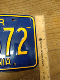 Vtg Unused 1972 Pennsylvania Trailer License Plate TC 63672 Orig Envelope Mint!