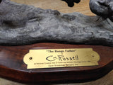 Vtg 1982 Signed Sculpture The Range Father by CM Russell Dave Grossman Designs