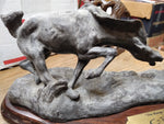 Vtg 1982 Signed Sculpture The Range Father by CM Russell Dave Grossman Designs