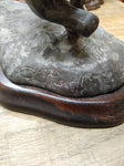 Vtg 1982 Signed Sculpture The Range Father by CM Russell Dave Grossman Designs