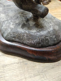 Vtg 1982 Signed Sculpture The Range Father by CM Russell Dave Grossman Designs