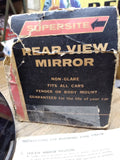 Vtg Supersite Rear View Mirror Aftermarket Non Glare Fits All Cars Style 33 Box