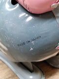 Vtg Wind Up Hopping Bunny Rabbit w/Baby Litho Tin Toy Made In Japan Key Working!
