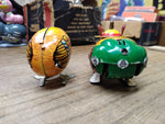 Vtg 2 Wind Up Hopping Mouse and Chick Litho Tin Toys Lot Yone Japan w/Key Works!