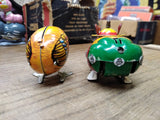 Vtg 2 Wind Up Hopping Mouse and Chick Litho Tin Toys Lot Yone Japan w/Key Works!