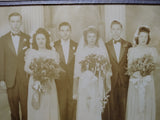 Vtg 1940's Black/White Wedding Party Photo Bride Groom Attendants Pittsburgh Pa!