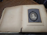 Vtg Antique 1899 Celluloid Photograph Album Tin Types Cabinet Cards Extra Pics!