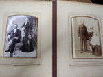 Vtg Antique 1899 Celluloid Photograph Album Tin Types Cabinet Cards Extra Pics!