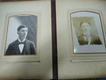 Vtg Antique 1899 Celluloid Photograph Album Tin Types Cabinet Cards Extra Pics!