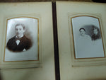 Vtg Antique 1899 Celluloid Photograph Album Tin Types Cabinet Cards Extra Pics!
