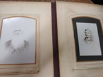 Vtg Antique 1899 Celluloid Photograph Album Tin Types Cabinet Cards Extra Pics!