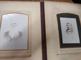 Vtg Antique 1899 Celluloid Photograph Album Tin Types Cabinet Cards Extra Pics!