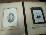 Vtg Antique 1899 Celluloid Photograph Album Tin Types Cabinet Cards Extra Pics!