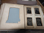 Vtg Antique 1899 Celluloid Photograph Album Tin Types Cabinet Cards Extra Pics!