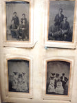 Vtg Antique 1899 Celluloid Photograph Album Tin Types Cabinet Cards Extra Pics!