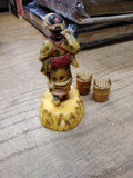 Vtg Asian Woman Carrying Buckets Resin Figurine Sculpture Japan