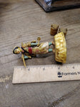 Vtg Asian Woman Carrying Buckets Resin Figurine Sculpture Japan